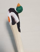 Mallard Duck Wooden Pen Hand Carved Wood Ballpoint Hand Made Handcrafted... - $7.95