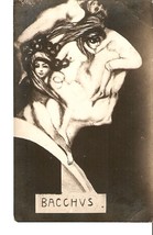 Old RARE Metamorphosis postcard Johann Sebastian Bach BACCHVS face f/ nude women - £38.72 GBP
