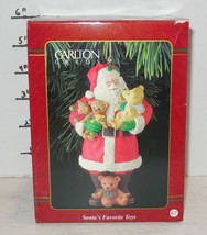 1996 Carlton Cards Heirloom Santa&#39;s Favorite Toys Ornament MIB rare HTF - £18.94 GBP