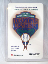 MLB Vintage Arizona Diamondback Baseball US WEST Prepaid Calling Card 1998 - £5.37 GBP