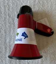 New WEMBLEY ROARIN&#39; RED Megaphone BULLHORN with SIREN &amp; Bottle Opener - $23.99
