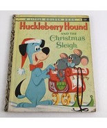Little Golden Book Classic Huckleberry Hound &amp; The Christmas Sleigh Vint... - $27.01 CAD
