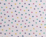 Flannel Pastel Stars Allover on White Kids Cotton Flannel Fabric BTY D27... - $9.95