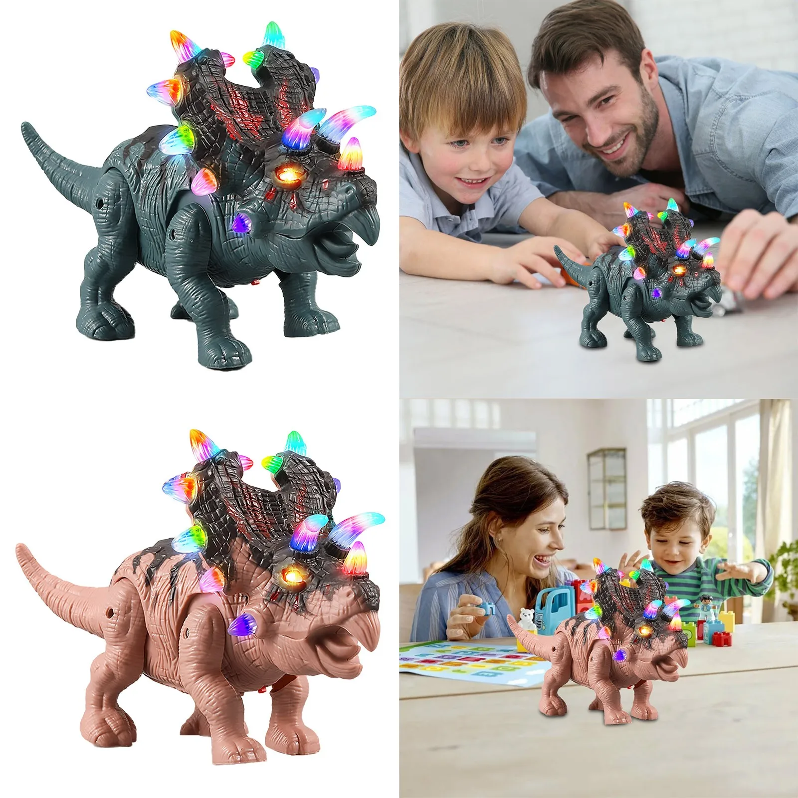Electric Walking Dinosaur Toy For Toddlers Kids 3 4 5 6 Years Robot Dino With - £15.98 GBP