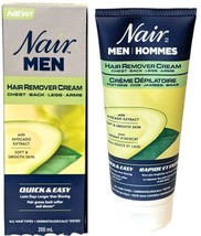 Nair Men Hair Remover Cream For Chest Back Legs &amp; Arms 6.8 Oz 200 ml New... - $6.50