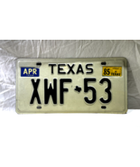 Vintage License Plate Texas XWF 53  1985 Man Cave Garage Mechanic Wall Art - $266.89 MXN