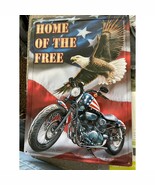 Home of the Free American Biker Eagle Chopper Motorcycle Metal Tin Sign - €14,61 EUR
