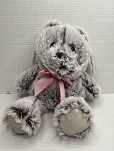 Soft Fuzzy Grey Bunny w/ Bow- 13” Plush 2021 Tom’s Toys International Ea... - $9.95