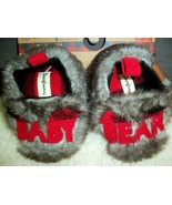 Dearfoams Infant Slippers Baby Bear Size 3-6 Months Soft Faux Furry Brow... - $16.82