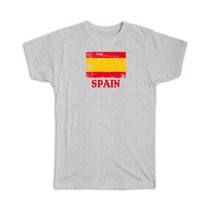 Spain : Gift T-Shirt Distressed Flag Patriotic Spanish Expat Country - £19.92 GBP