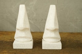 MODERN 2PC Lot Faux Stone Figural Eyeglass Holder Stands 4.75&quot; Tall - $20.78