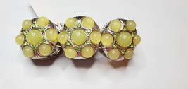 Erica Lyons Stretch Bracelet Silver W Green Domes &amp; Green Rhinestones New  #13 - £14.77 GBP