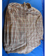 EDDIE BAUER MEN&#39;S RED WHITE PLAID OUTDOOR LONG SLEEVE BUTTON UP OUTDOOR ... - $361.89 MXN