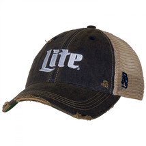 Miller Lite Logo Patch Distressed Adjustable Hat Multi-Color - £26.14 GBP