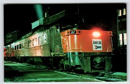 Railroad Postcard Train Railway Locomotive 27 Amtrak Bay State Meriden CT Chrome - £6.72 GBP