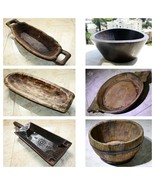 Old Primitive Antique Wooden Trencher Dough Bowl Hewn Carved Wood Rustic... - £12.35 GBP+