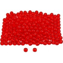 200 Red Round Druk Czech Glass Beads Jewelry Parts 6mm - £27.47 GBP