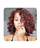BRAND NEW 2-Tone Ombre Wig 12” (Black &amp; Wine Red) Temperature Fiber Synt... - $277.50 MXN