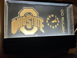 Ohio State University Buckeyes Lighted WALL CLOCK Football License Colle... - $39.59