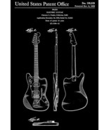 1959 - Fender Jazzmaster Electric Guitar - C. L. Fender - Patent Art Magnet - £9.58 GBP