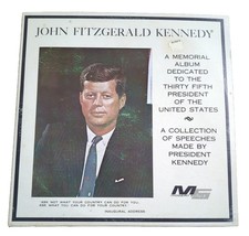 John F Kennedy  A Collection Of Speeches On 12” Vinyl Lp A Memorial Album - £11.20 GBP