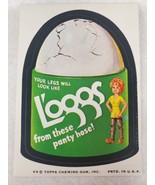 1974 Topps Wacky Packages Loggs Panty Hose Sticker Card Tan Back Series 7 - £11.52 GBP