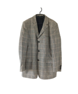 Vintage Lagerfeld Mens Multicolor Plaid Wool Cashmere Coat Jacket size 52 - £95.33 GBP