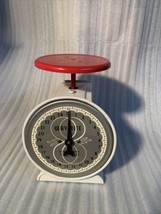 Vintage Hanson Scale Co Chicago USA Wayrite 25 lb Scale Red Top White Base 1950s - $49.99