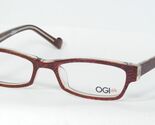 Ogi Kinder Ok 68 1235 Burgunder Tiger /Kristall Brille Brillenrahmen 45-... - $59.89