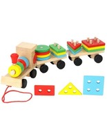 Melissa And Doug Style Montessori Wooden Puzzle Train Educational - £10.38 GBP