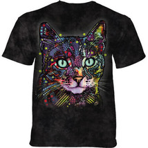Watchful Cat Russo Unisex Adult T-Shirt The Mountain 100% Cotton Grey - £21.36 GBP+