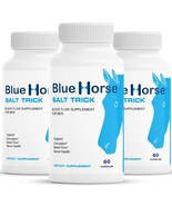3 Pack Blue Horse Salt Trick Blood Flow Supplement for Men 60 Caps - $59.99