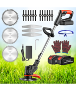 21V Cordless Lawn Mower Kit w/ 2 Batteries, 3 Blades, Weed Wacker &amp; Trimmer - $70.00