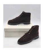 ANNE KLEIN Ander Brown Suede Combat Booties Size 7 Lug Lace-Up Italy New... - €43,12 EUR
