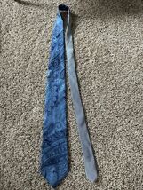 Tommy Hilfiger Blue paisley ties Mens 100% Silk Made in the USA houndstooth - $237.33 MXN