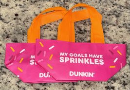 2x Dunkin Donuts Mini Tote Bag Limited Edition 2026 Collectible - $17.81