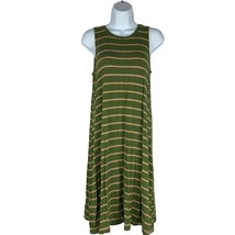 Time and Tru Women&#39;s Striped Sleeveless Mini Dress Size S Green - $14.00