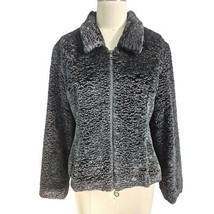 Monika Turtle Studio Phila. Black faux Fur Karakul jacket full satin lin... - $800.72 MXN