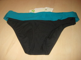 Next New Womens Banded Black Green Bikini Bottoms Small Bathing Suit NWT - $54.45