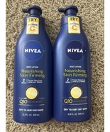 (2) NIVEA Nourishing Skin Firming Body Lotion with Q10 and Vitamin C, 16... - $23.44 CAD
