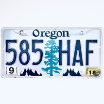 2018 United States Oregon Douglas Fir Passenger License Plate 585 HAF - £13.19 GBP