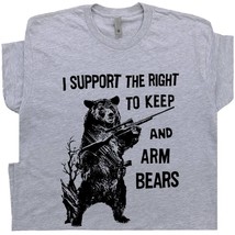 Bear Arms T Shirt 2nd Amendment Shirt Funny Hunting Graphic Tee Pro Gun ... - £15.79 GBP