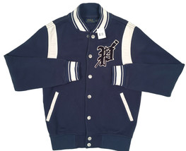 NEW Polo Ralph Lauren Jacket! Weathered Blue  Vintage Varsity Style  Big P Crown - £158.02 GBP