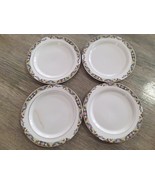 4 Mount Clemens Bread and Butter Plate Pink Roses on Yellow Band China M... - $18.31