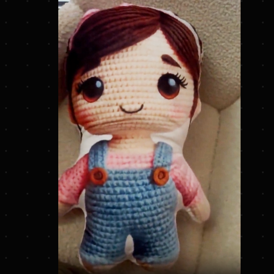Crochet Doll in Overalls, Amigurumi Doll, First Toy for Your Baby, Playmate and