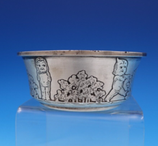 Matthews Co Sterling Silver Child&#39;s Bowl Acid Etched w/Kewpie and Bushes... - €345,21 EUR