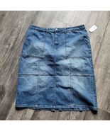 New NWT Time and Tru Women&#39;s Denim Multi Unility Blue Jean Pocketed Skir... - €12,91 EUR
