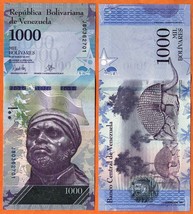 VENEZUELA  2017 UNC 1000 Bolivares Banknote Paper Money Bill  P- 95b - £0.79 GBP