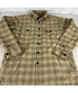 Izod Luxury Sport Button Up Flannel Jacket Size Medium  - $348.82 MXN