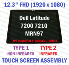 Dell Latitude 7200 2-in-1 Tablet FHD 12.3&quot; Touch Screen LCD Panel 07H48 ... - £118.36 GBP